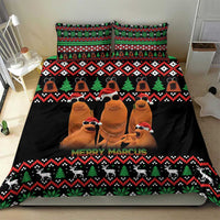 Marcus The Worm Christmas Bedding Set Funny Gen Alpha Meme Slang - Wonder Print Shop