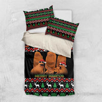 Marcus The Worm Christmas Bedding Set Funny Gen Alpha Meme Slang - Wonder Print Shop