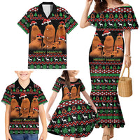 Marcus The Worm Christmas Family Matching Mermaid Dress and Hawaiian Shirt Funny Gen Alpha Meme Slang - Wonder Print Shop
