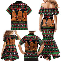 Marcus The Worm Christmas Family Matching Mermaid Dress and Hawaiian Shirt Funny Gen Alpha Meme Slang - Wonder Print Shop