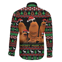 Marcus The Worm Christmas Family Matching Mermaid Dress and Hawaiian Shirt Funny Gen Alpha Meme Slang - Wonder Print Shop