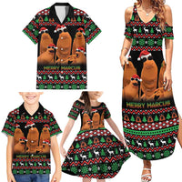Marcus The Worm Christmas Family Matching Summer Maxi Dress and Hawaiian Shirt Funny Gen Alpha Meme Slang - Wonder Print Shop