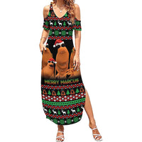 Marcus The Worm Christmas Family Matching Summer Maxi Dress and Hawaiian Shirt Funny Gen Alpha Meme Slang - Wonder Print Shop