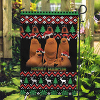 Marcus The Worm Christmas Garden Flag Funny Gen Alpha Meme Slang - Wonder Print Shop