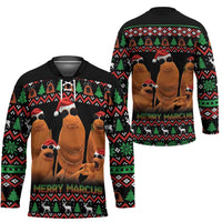 Marcus The Worm Christmas Hockey Jersey Funny Gen Alpha Meme Slang - Wonder Print Shop