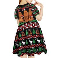 Marcus The Worm Christmas Kid Short Sleeve Dress Funny Gen Alpha Meme Slang - Wonder Print Shop