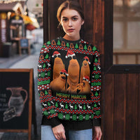 Marcus The Worm Christmas Ugly Christmas Sweater Funny Gen Alpha Meme Slang - Wonder Print Shop