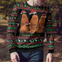 Marcus The Worm Christmas Ugly Christmas Sweater Funny Gen Alpha Meme Slang - Wonder Print Shop