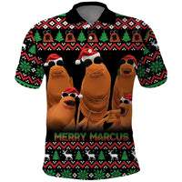 Marcus The Worm Christmas Polo Shirt Funny Gen Alpha Meme Slang - Wonder Print Shop