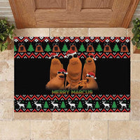 Marcus The Worm Christmas Rubber Doormat Funny Gen Alpha Meme Slang - Wonder Print Shop