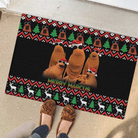 Marcus The Worm Christmas Rubber Doormat Funny Gen Alpha Meme Slang - Wonder Print Shop