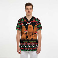 Marcus The Worm Christmas Scrub Top Funny Gen Alpha Meme Slang - Wonder Print Shop