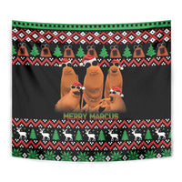 Marcus The Worm Christmas Tapestry Funny Gen Alpha Meme Slang - Wonder Print Shop