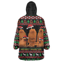 Marcus The Worm Christmas Wearable Blanket Hoodie Funny Gen Alpha Meme Slang - Wonder Print Shop