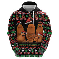 Marcus The Worm Christmas Zip Hoodie Funny Gen Alpha Meme Slang - Wonder Print Shop