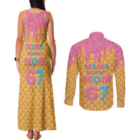 Mama Mommy Mom Six Seven 67 Couples Matching Tank Maxi Dress and Long Sleeve Button Shirt Sweet Dripping Style - Wonder Print Shop