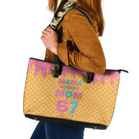 Mama Mommy Mom Six Seven 67 Leather Tote Bag Sweet Dripping Style - Wonder Print Shop
