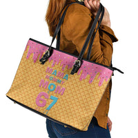 Mama Mommy Mom Six Seven 67 Leather Tote Bag Sweet Dripping Style - Wonder Print Shop