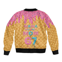 Mama Mommy Mom Six Seven 67 Sleeve Zip Bomber Jacket Sweet Dripping Style - Wonder Print Shop