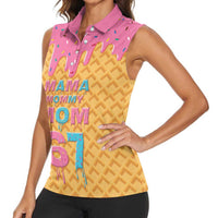 Mama Mommy Mom Six Seven 67 Women Sleeveless Polo Shirt Sweet Dripping Style - Wonder Print Shop