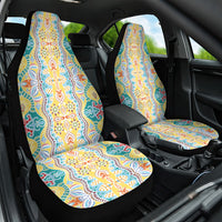 Indian Mandala Pattern Car Seat Cover Yellow Geometric Floral Mandala