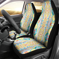 Indian Mandala Pattern Car Seat Cover Yellow Geometric Floral Mandala