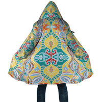 Indian Mandala Pattern Cloak Yellow Geometric Floral Mandala