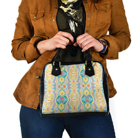 Indian Mandala Pattern Shoulder Handbag Yellow Geometric Floral Mandala