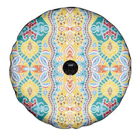 Indian Mandala Pattern Spare Tire Cover Yellow Geometric Floral Mandala
