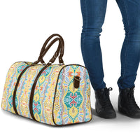 Indian Mandala Pattern Travel Bag Yellow Geometric Floral Mandala