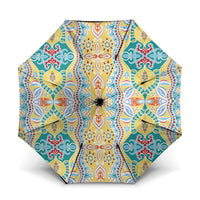 Indian Mandala Pattern Umbrella Yellow Geometric Floral Mandala