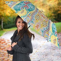 Indian Mandala Pattern Umbrella Yellow Geometric Floral Mandala