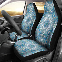 Indian Mandala Pattern Car Seat Cover Blue Geometric Floral Mandala