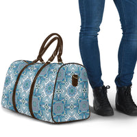 Indian Mandala Pattern Travel Bag Blue Geometric Floral Mandala