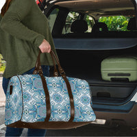 Indian Mandala Pattern Travel Bag Blue Geometric Floral Mandala