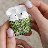 Indian Mandala Pattern AirPods Case Green Geometric Floral Mandala