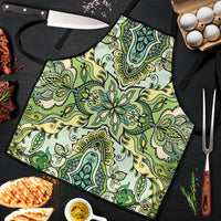 Indian Mandala Pattern Apron Green Geometric Floral Mandala