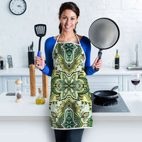 Indian Mandala Pattern Apron Green Geometric Floral Mandala