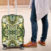Indian Mandala Pattern Luggage Cover Green Geometric Floral Mandala