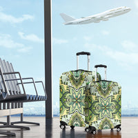 Indian Mandala Pattern Luggage Cover Green Geometric Floral Mandala