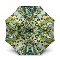 Indian Mandala Pattern Umbrella Green Geometric Floral Mandala