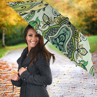 Indian Mandala Pattern Umbrella Green Geometric Floral Mandala
