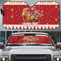 Sweden Christmas Auto Sun Shade God Jul Nordic Julbock - Wonder Print Shop
