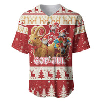 Sweden Christmas Baseball Jersey God Jul Nordic Julbock - Wonder Print Shop