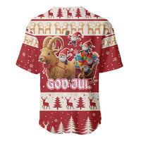 Sweden Christmas Baseball Jersey God Jul Nordic Julbock - Wonder Print Shop