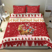Sweden Christmas Bedding Set God Jul Nordic Julbock - Wonder Print Shop