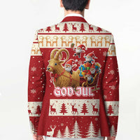 Sweden Christmas Blazer God Jul Nordic Julbock - Wonder Print Shop