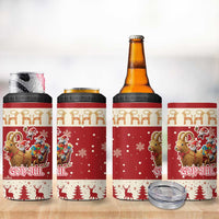 Sweden Christmas 4 in 1 Can Cooler Tumbler God Jul Nordic Julbock - Wonder Print Shop
