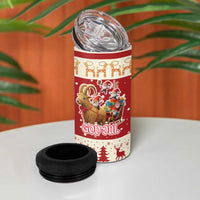 Sweden Christmas 4 in 1 Can Cooler Tumbler God Jul Nordic Julbock - Wonder Print Shop