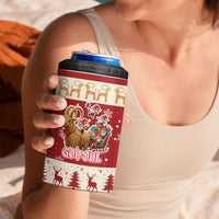 Sweden Christmas 4 in 1 Can Cooler Tumbler God Jul Nordic Julbock - Wonder Print Shop